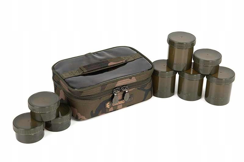 Fox Camolite 8 pot Hookbait Case Taška s nádobami Fox CLU502