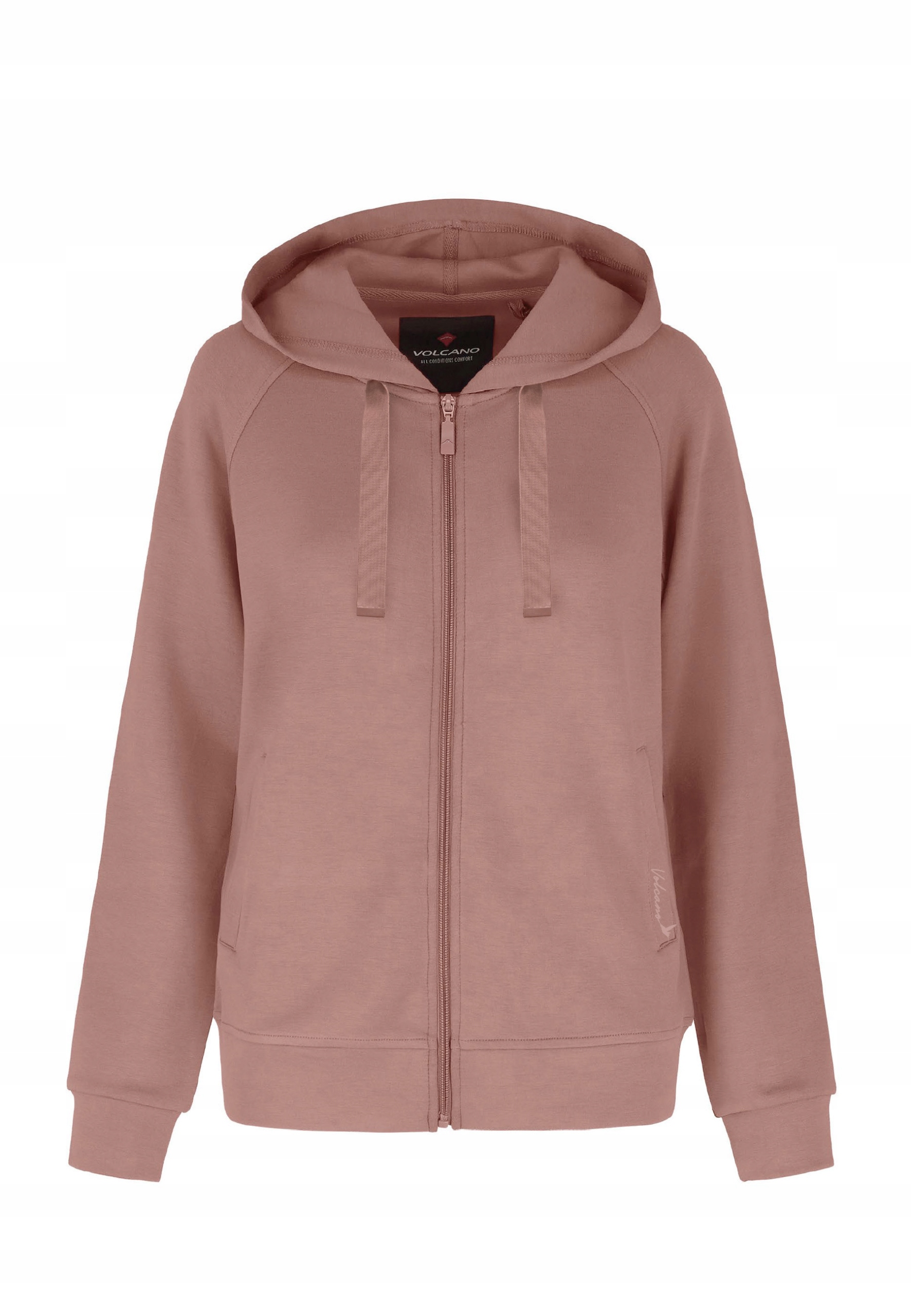 Damska Bluza Z Kapturem Rozpinana Różowa Volcano B-jokos XXL
