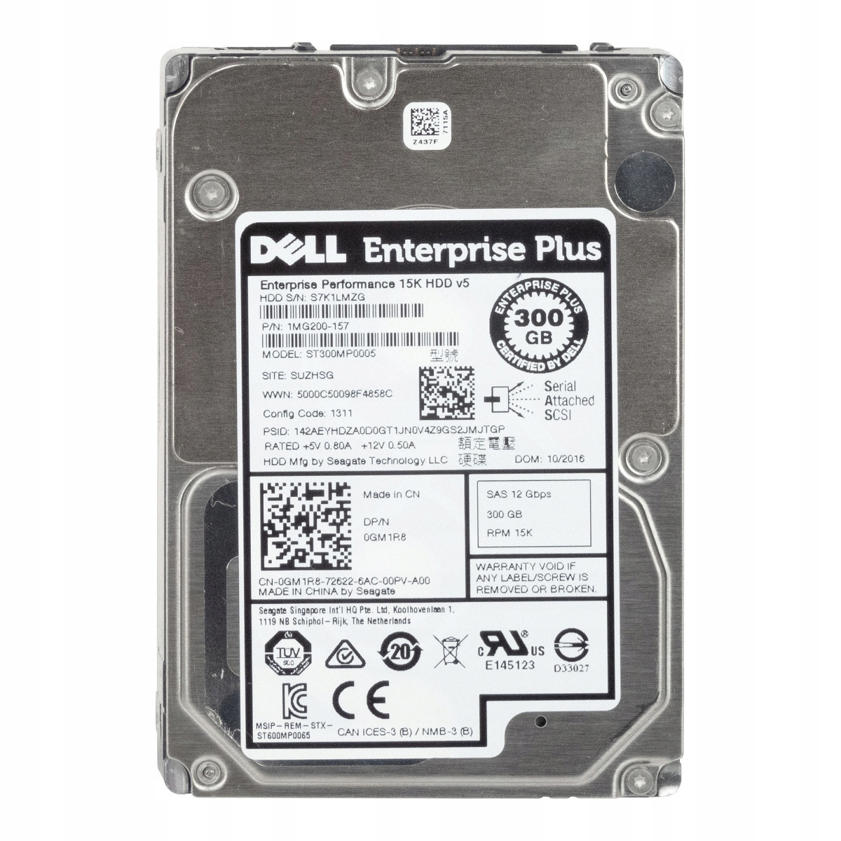 Dell 0GM1R8 300GB 15K 128MB SAS-3 2.5'' ST300MP0005