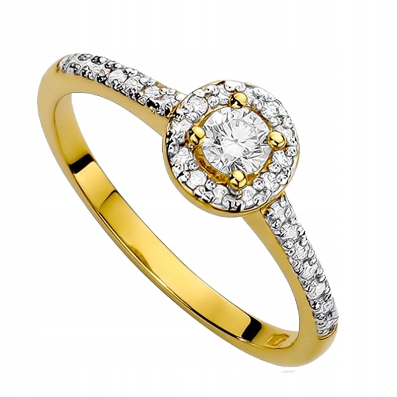 

Zaręczynowy Pierścionek Złoty Z Brylantami 0,52ct