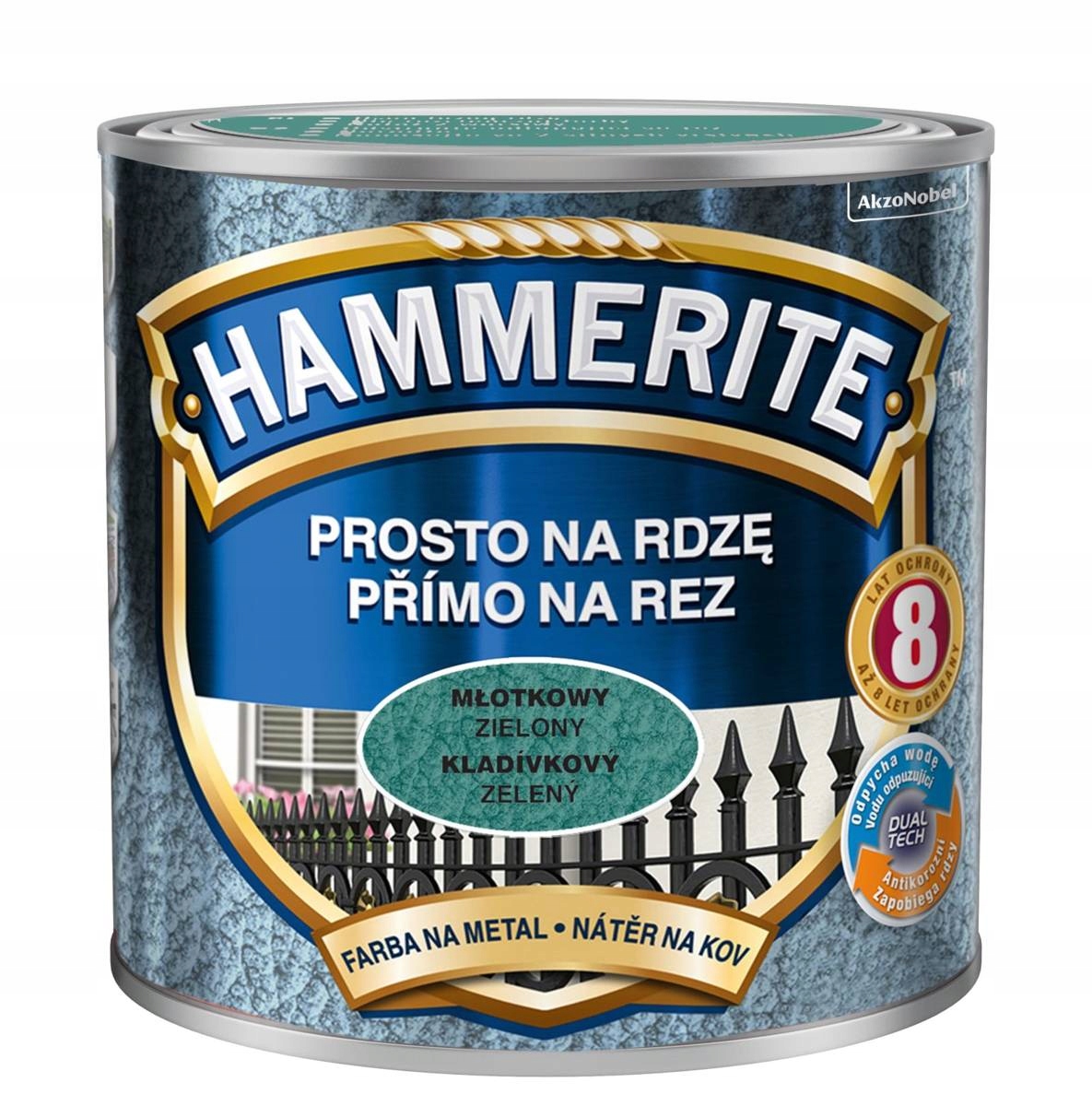 

Hammerite Farba na rdzę 0,7L Zielony Młotkowy