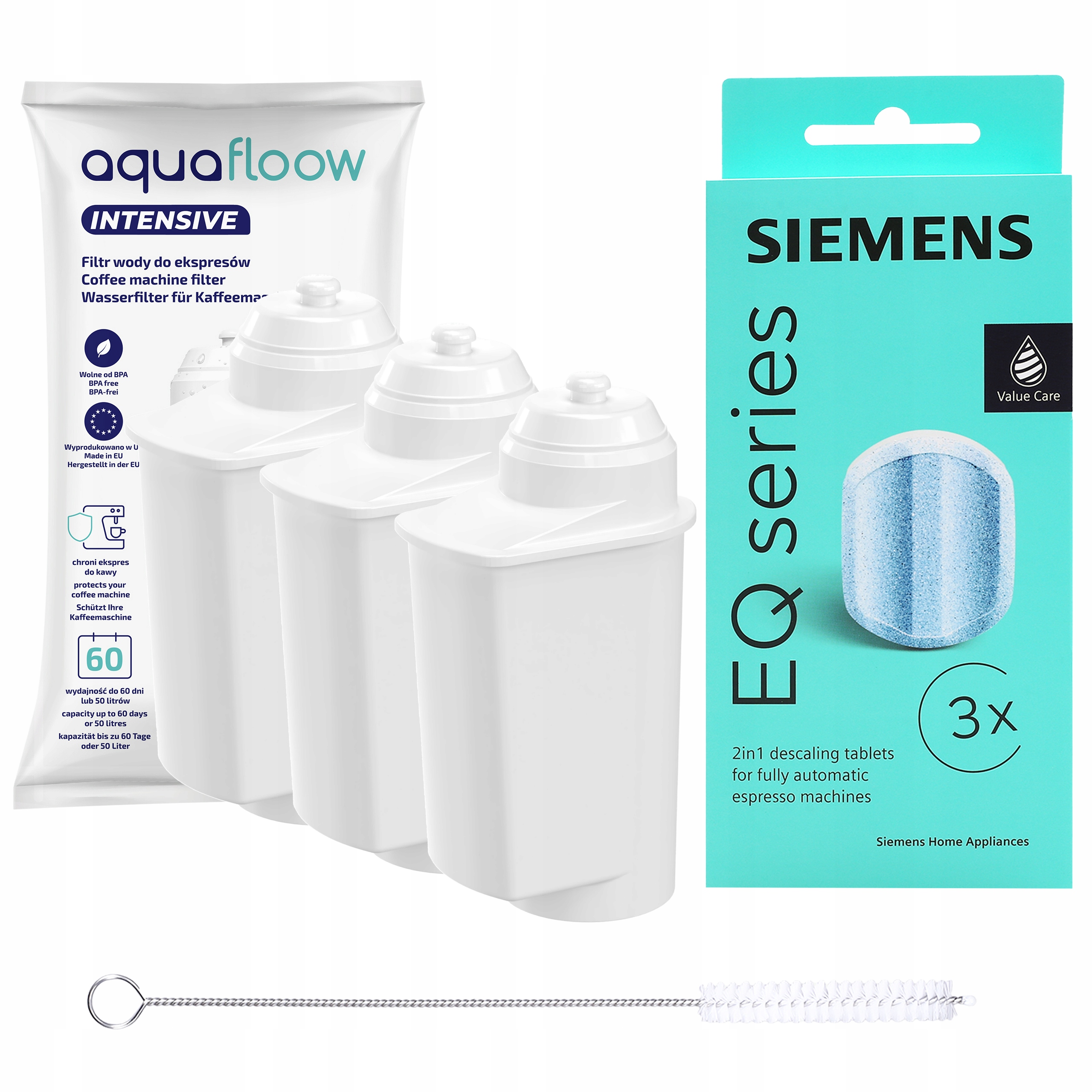 Tabletki odkamieniające Siemens TZ80002 3 filtr wody AquaFloow do Siemens