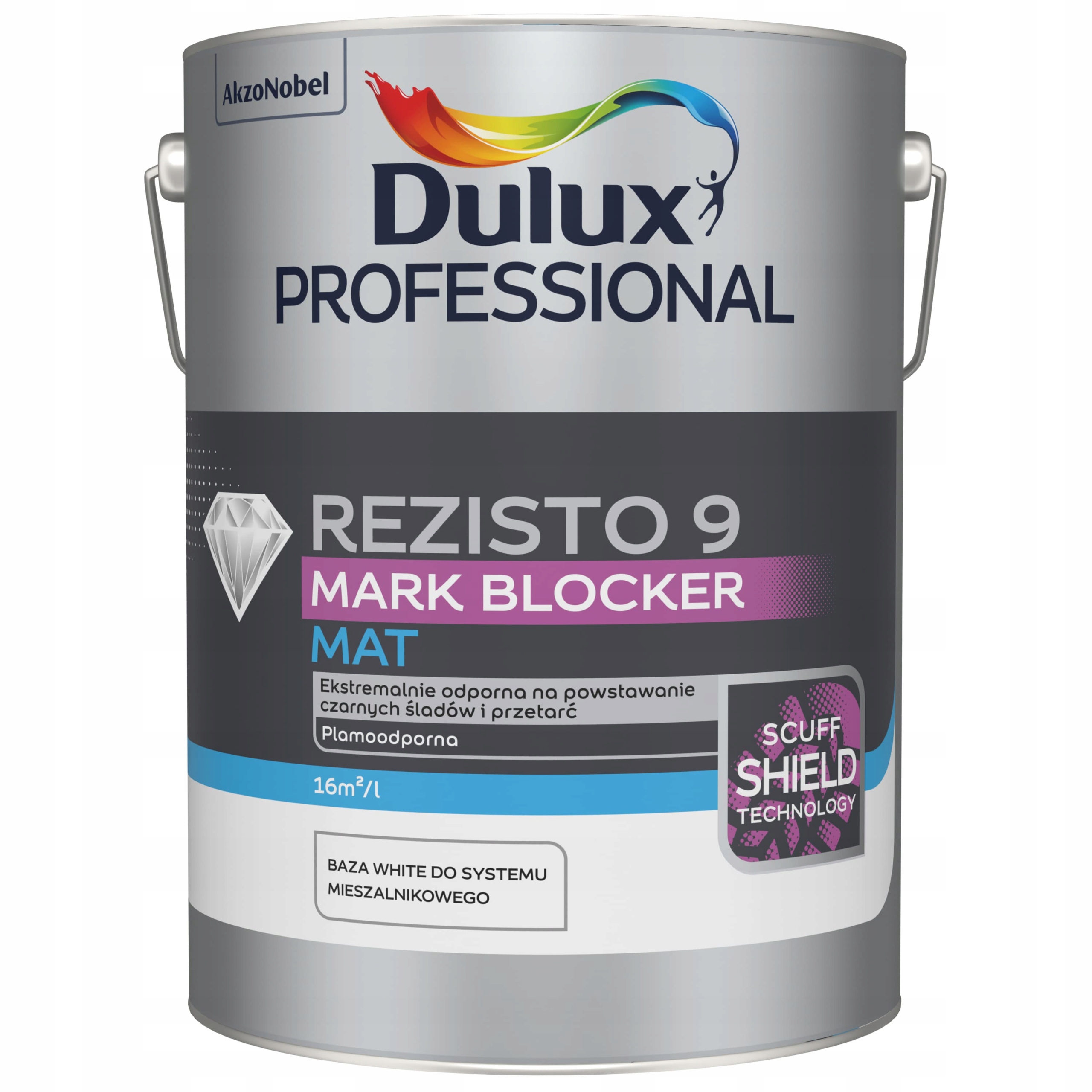 Farba Dulux Professional latexová Rezisto 9 Mark Blocker Biela 4,44L