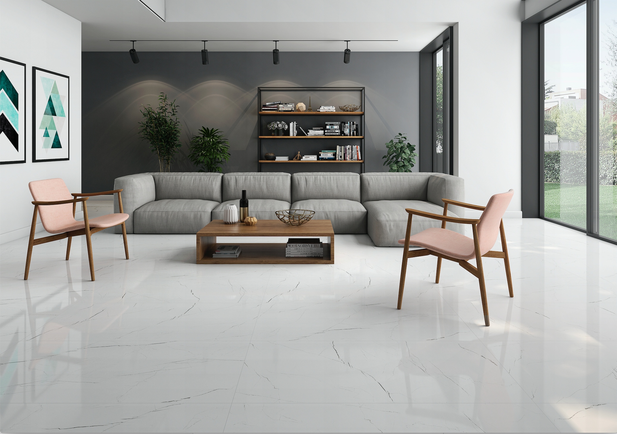 GRES CARRARA STONE MARMUR 60x60 REKT POLER GAT. I Jednostka sprzedaży m2