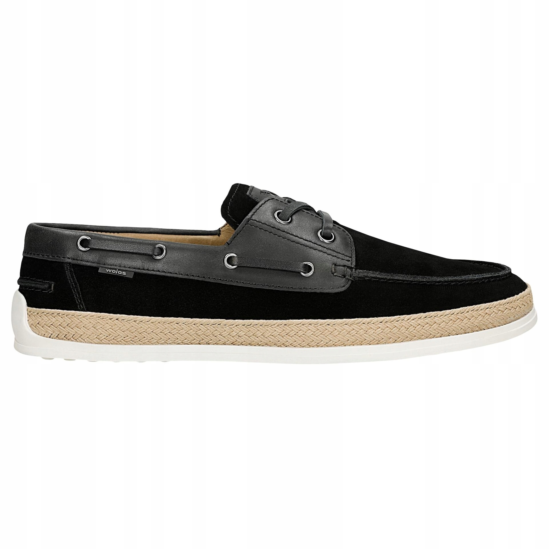 Černé pánské polobotky z kombinované kůže, velikost vel.