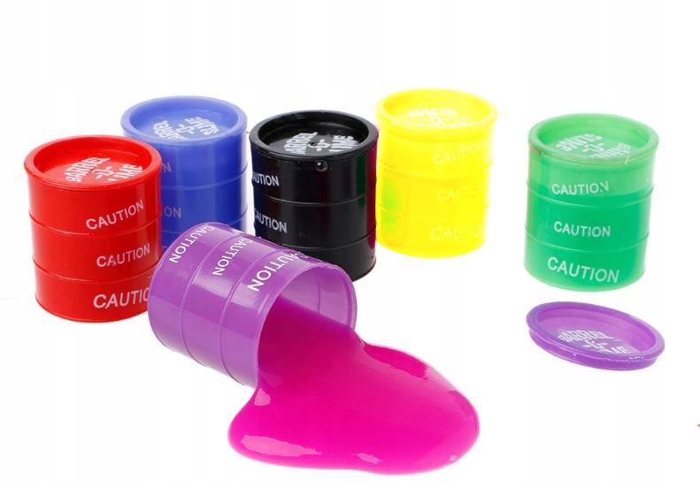 

Beczka Barrel o Slime kolorowa ciągnąca masa 6 szt