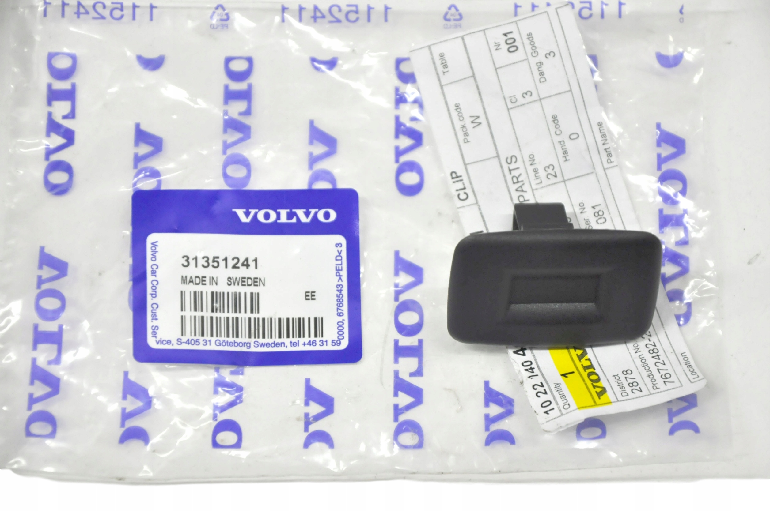 VOLVO V40 V40CC spinka klips zaslepka podsufitki 3 Typ samochodu Samochody osobowe