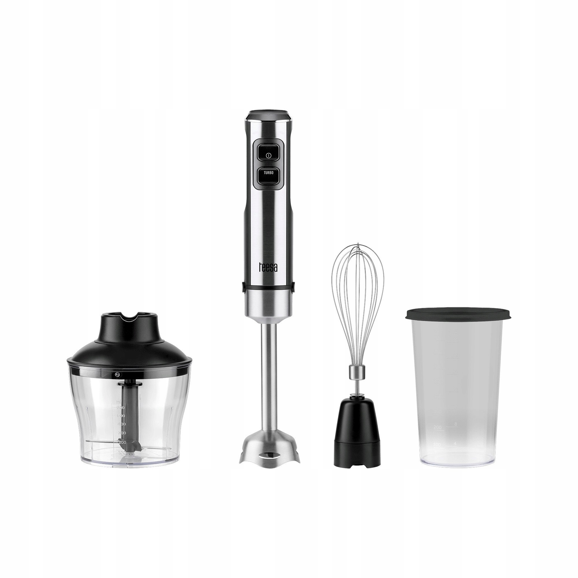 Teesa TSA3507 Tyčový mixér 1200 W s příslušenstvím, nerez
