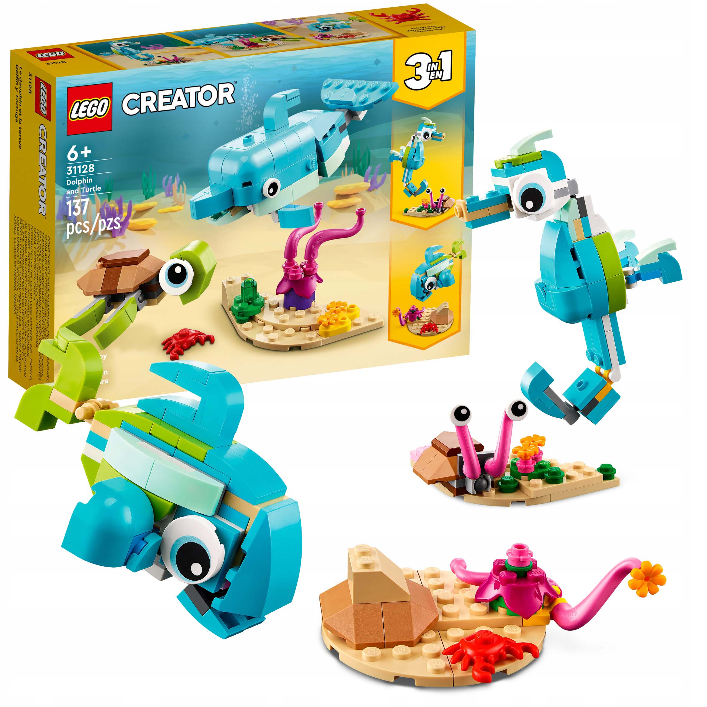 LEGO CREATOR 3W1 DELFIN I ŻÓŁW