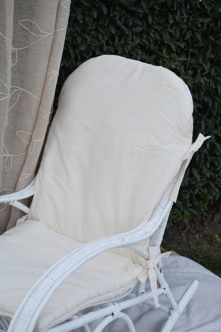 FOTELIK BUJANY wiklinowy BIAŁY z wikliny + poducha Marka inna