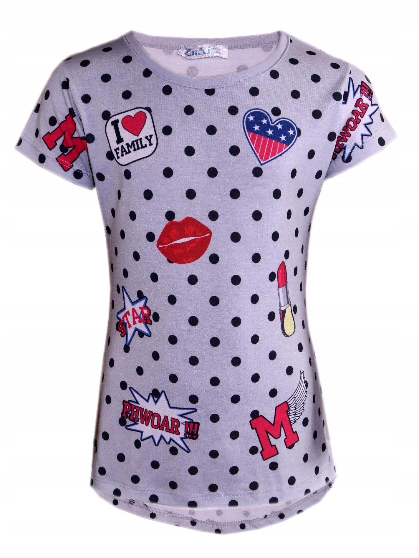 

Dziewczęca bluzka z krótkim rękawem 140-146