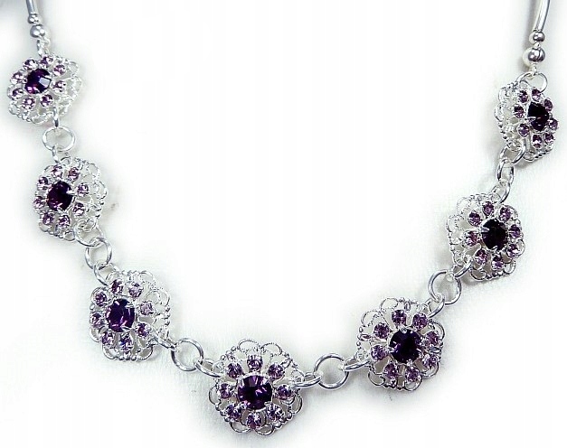 Krystalový náhrdelník Amethyst Feel Stříbro Arande