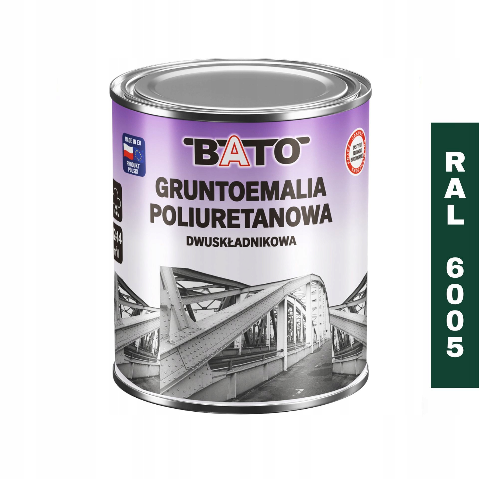 Základní Nátěr Polyuretanová Dvousložková Zelená Ral 6005 1L Bato