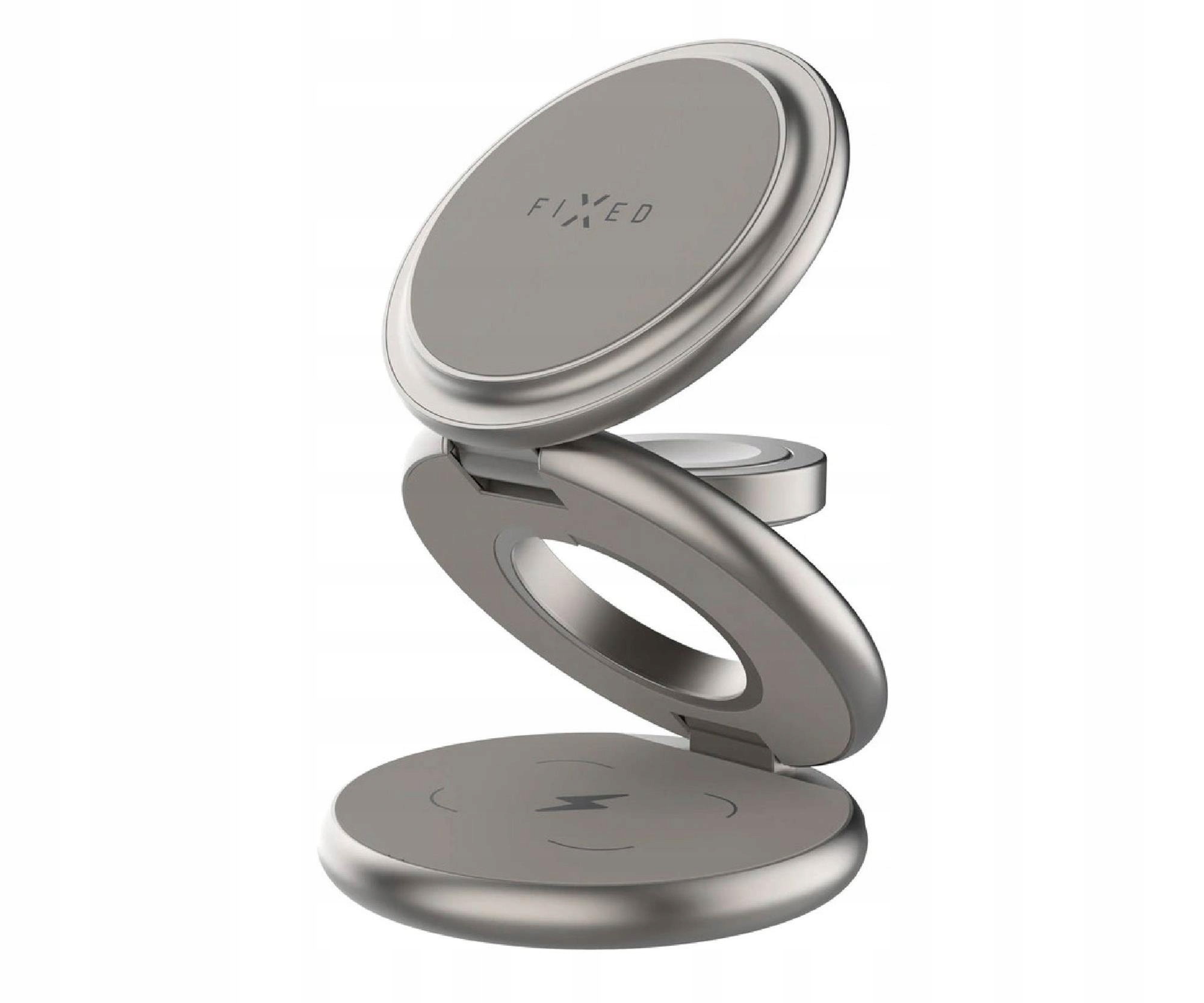 Ładowarka do smartfonów Fixed Indukcyjna 3 w 1 MagPowerstation Round