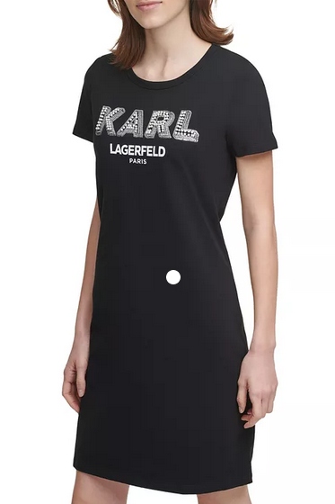 Sportovní Šaty Karl Lagerfeld zdobené perlami, velikost 36 S