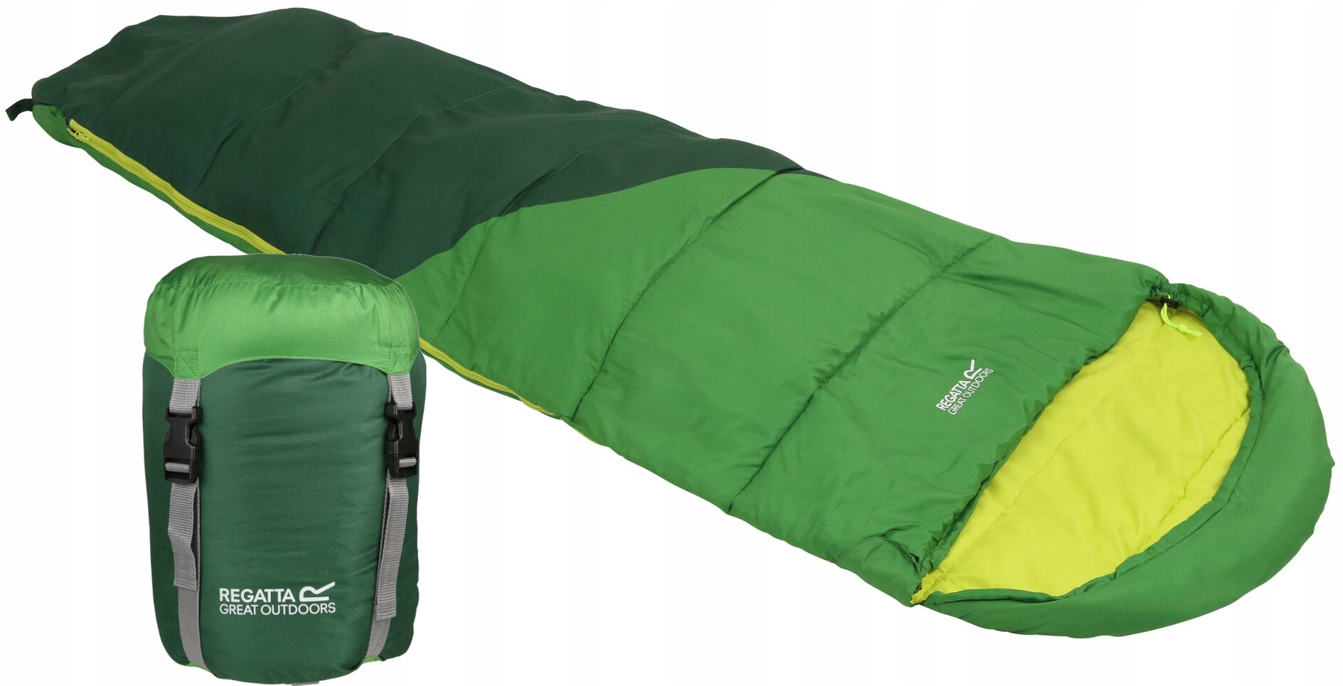 Spacák mumie Regatta Hilo RCE400 7SY zelený 80x220 cm