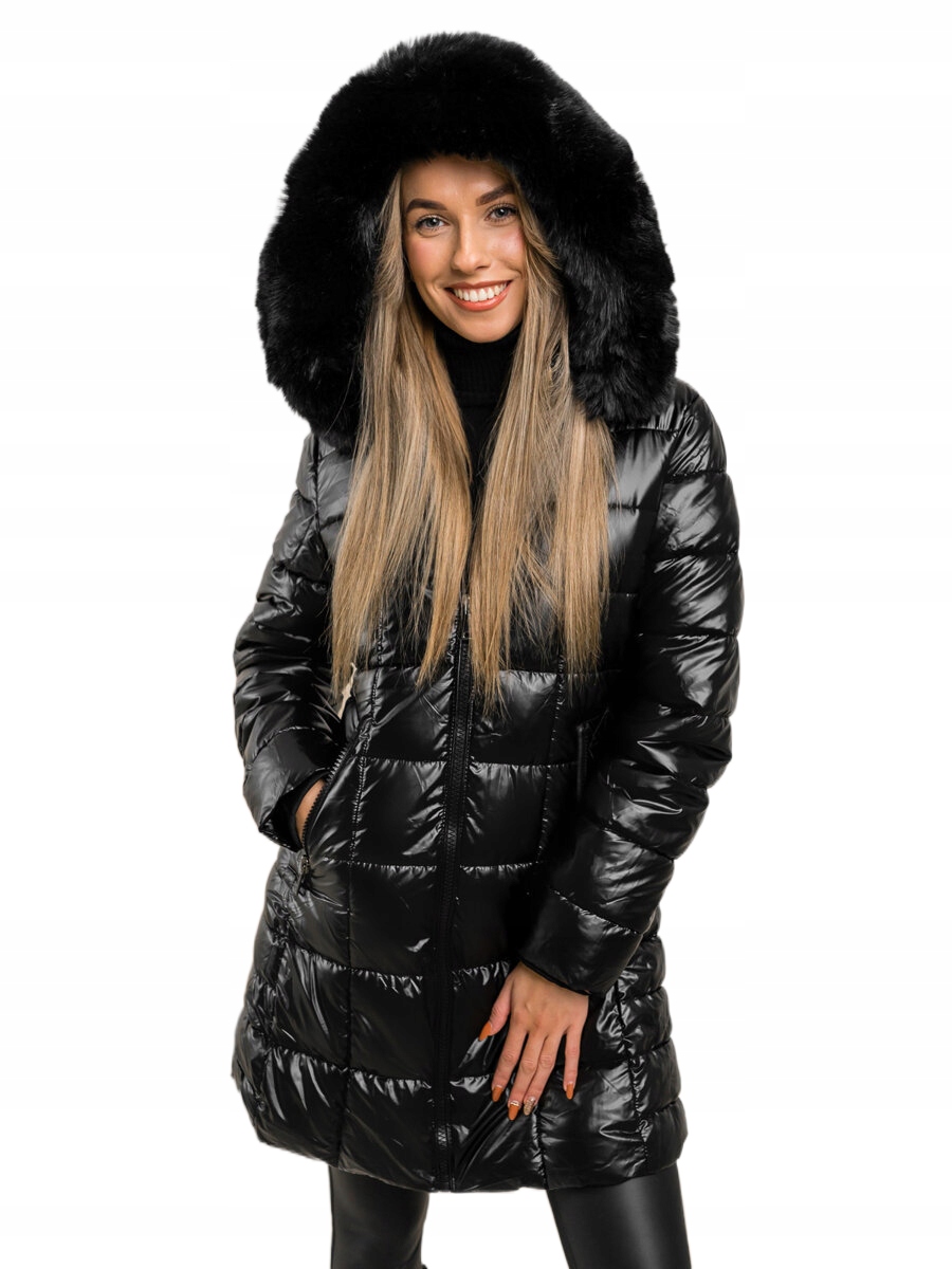 Dlouhá Prošívaná Zimní Bunda S Kapucí 16M9120B Denley__l