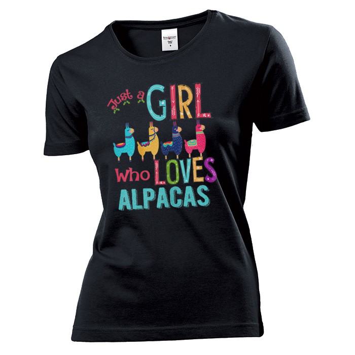 

Koszulka damska Dziewczyna która kocha alpaki M