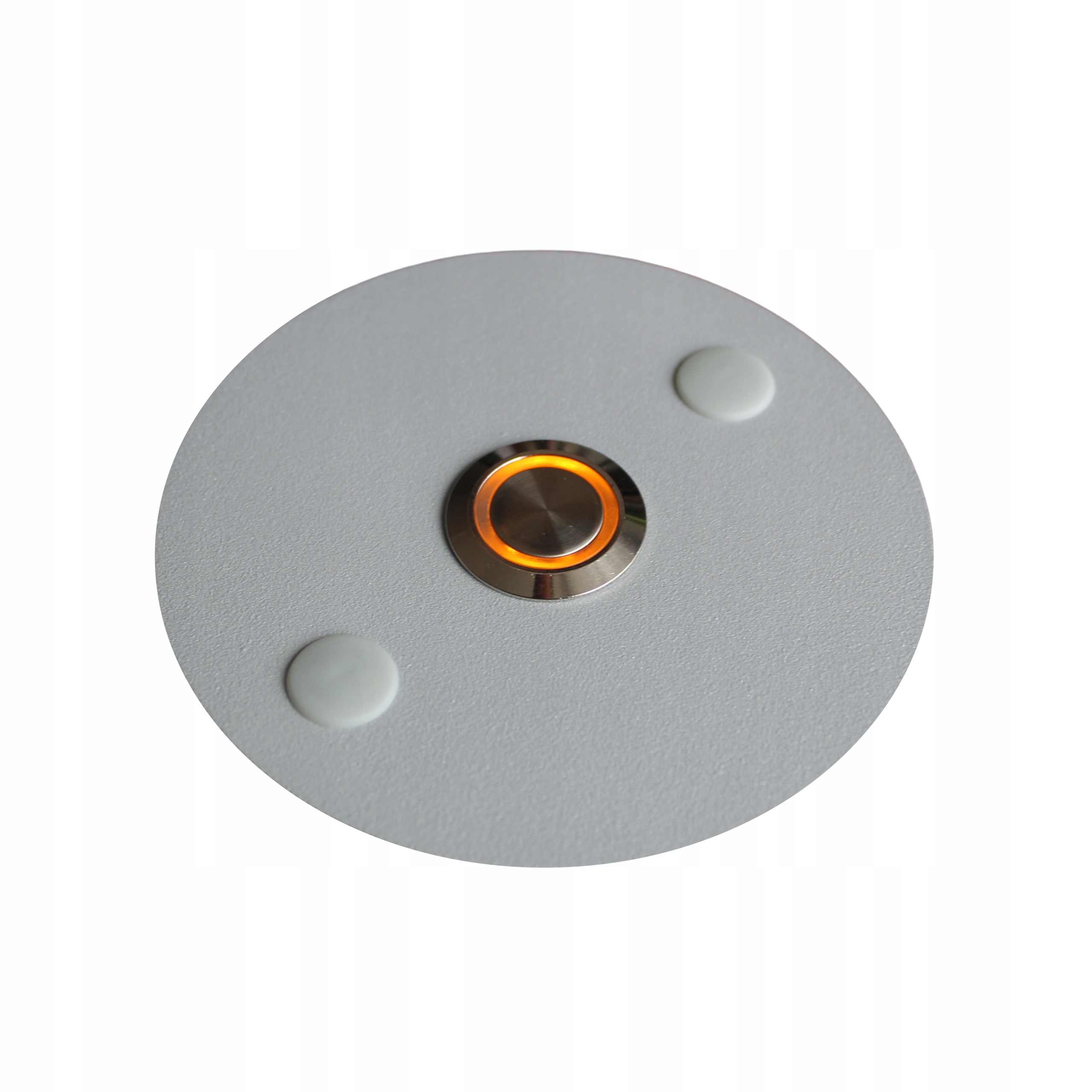 Tlačítko zvonku do interkomu Kovové Led 9/12/24/230V D8,5 kulatý šedé