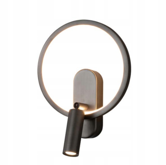 Elyptica – nástěnné svítidlo 26 cm kulatý Led 10W, černá nástěnná lampa