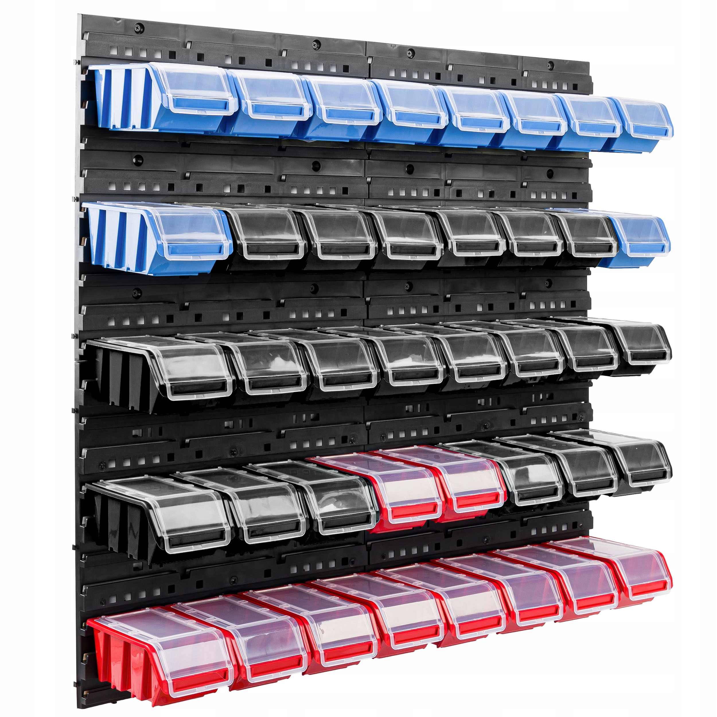 Nástěnná dílenská nástrojová deska 80x80 cm 40 uzamykatelných záchodů