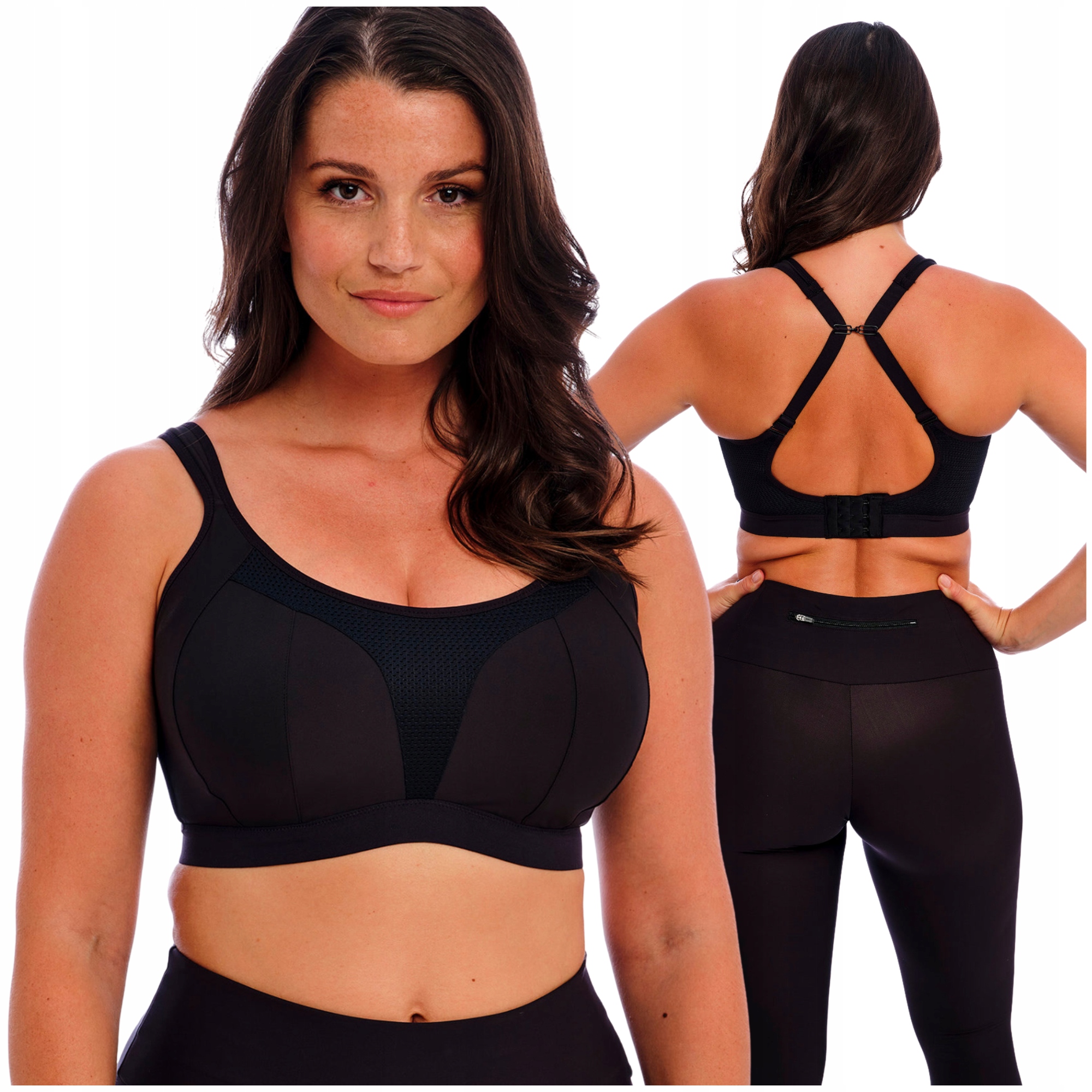 Černá měkká sportovní podprsenka Fantasie Sports Bra Elevate 32DD/70E