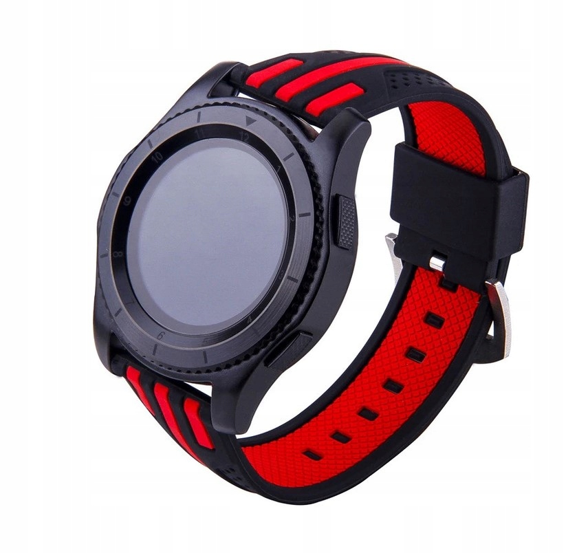 Czarno-czerwony Pasek do Samsung Gear S3