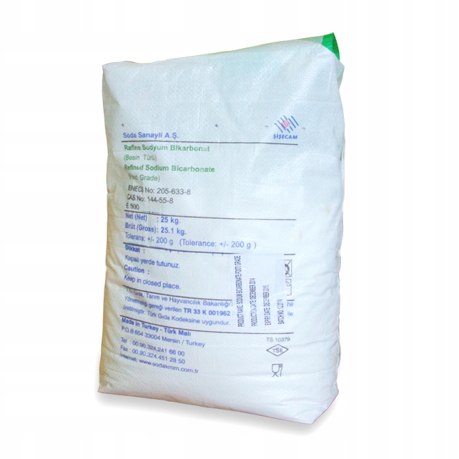 

Kwaśny Węglan Sodu 99,3 soda oczyszczona spoż 25kg