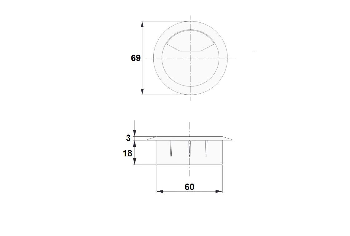 FI 60MM PRZEPUST KABLOWY PRZELOTKA KLON Kod producenta PK-60P