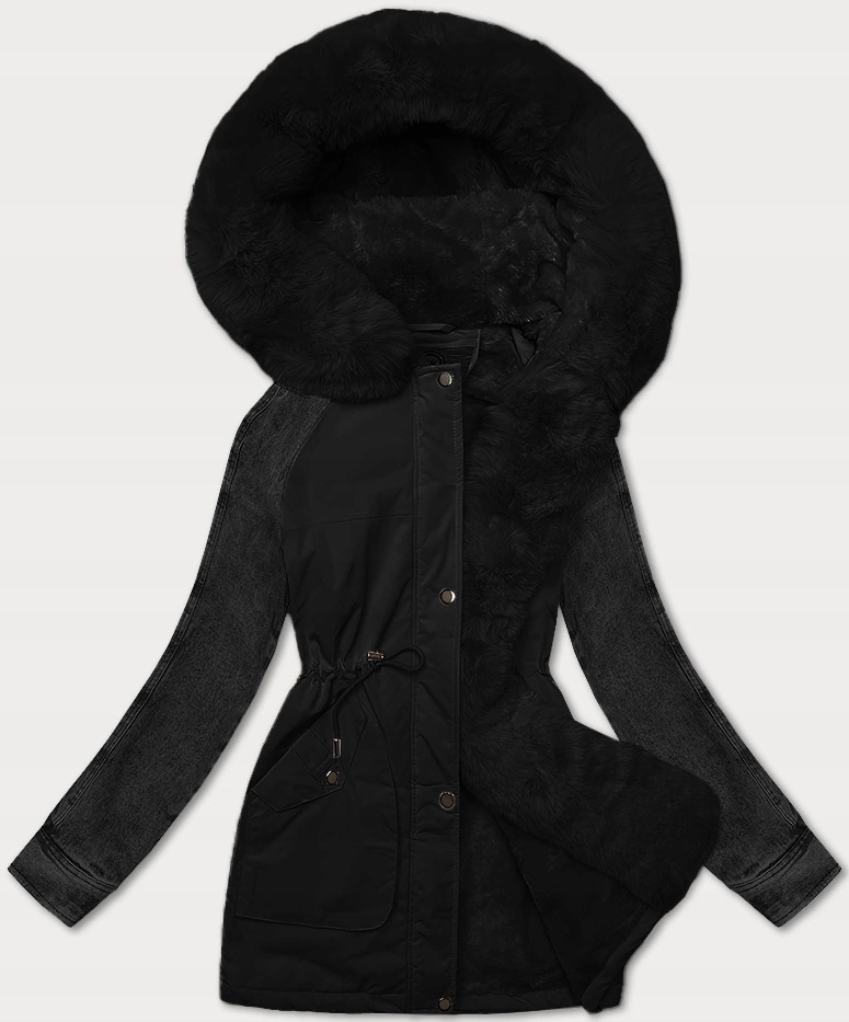 Zimní Parka Kožíšek WM202301 Černá/černá S (36)