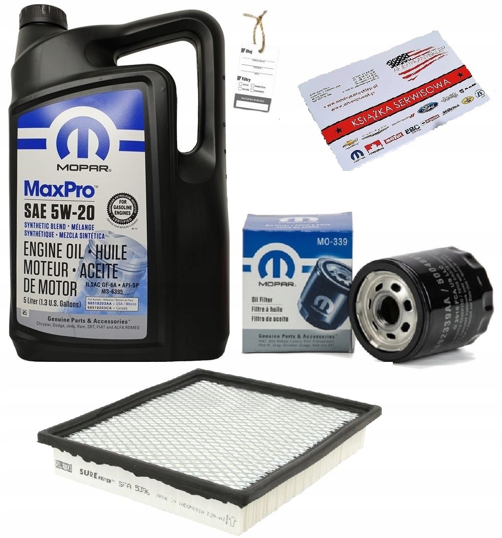 MOPAR 5W20 + FILTRY DODGE AVENGER 2,4 08-14