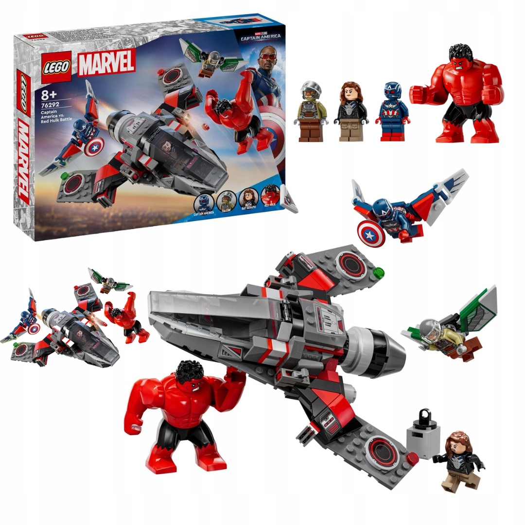Lego 76292 Marvel Heroes Kapitán Amerika versus Červený Hulk – bitva