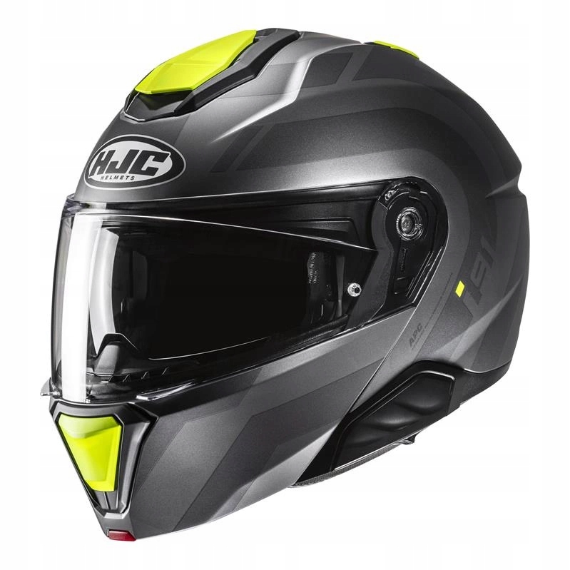 Kask motocyklowy Hjc I91 Arven Grey/yellow szary żółty Gratisy