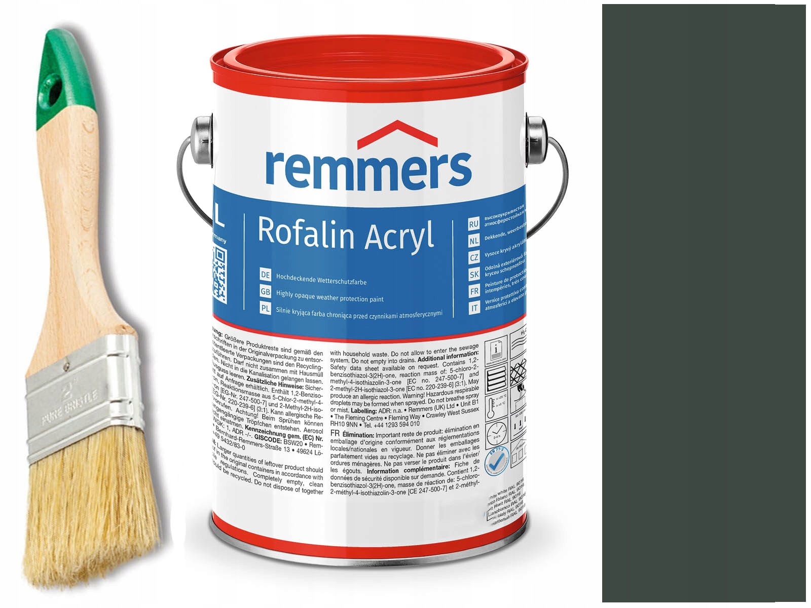 Remmers Rofalin Acryl barva na dřevo Zelená 2,5L