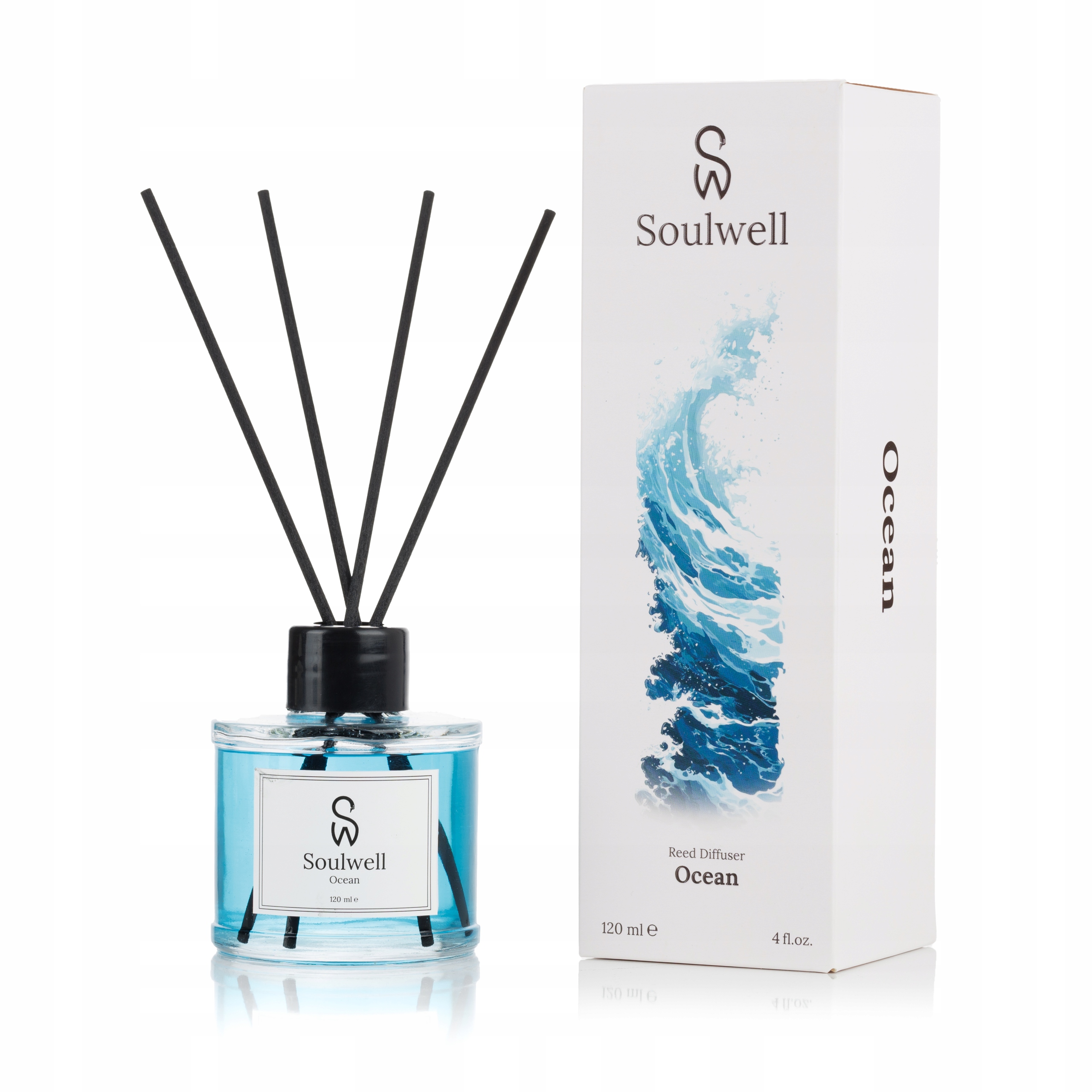 Ocean SOULWELL ZAPACHY DO DOMU PATYCZKI 120ml