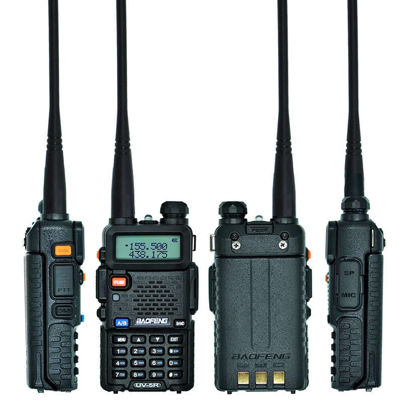 Baofeng UV-5R krótkofalówka 5W Vhf/uhf Skaner Policja Straż Pogotowie