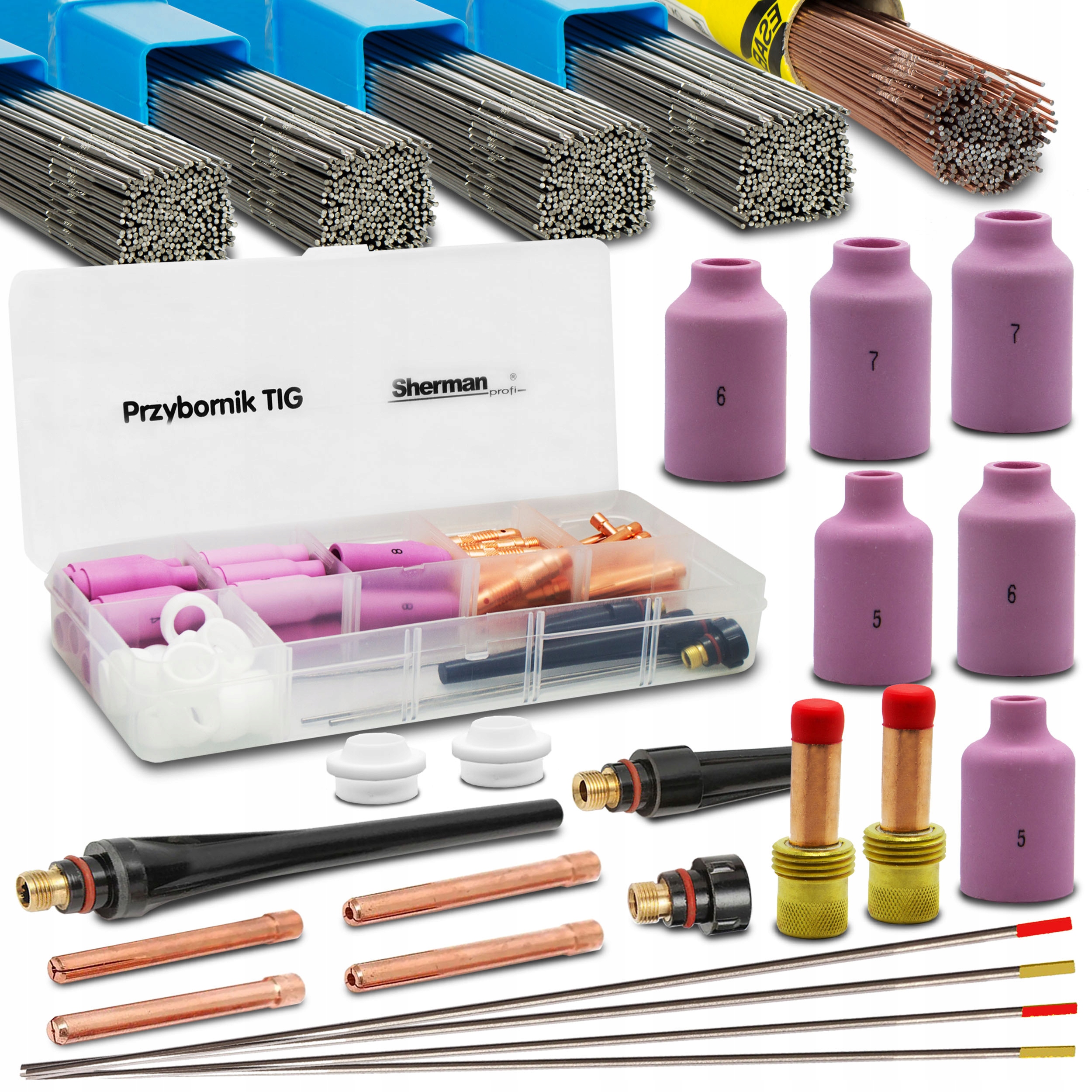 Sada Tig Ac DC pro alu nerezovou ocel Drát Alsi Almg