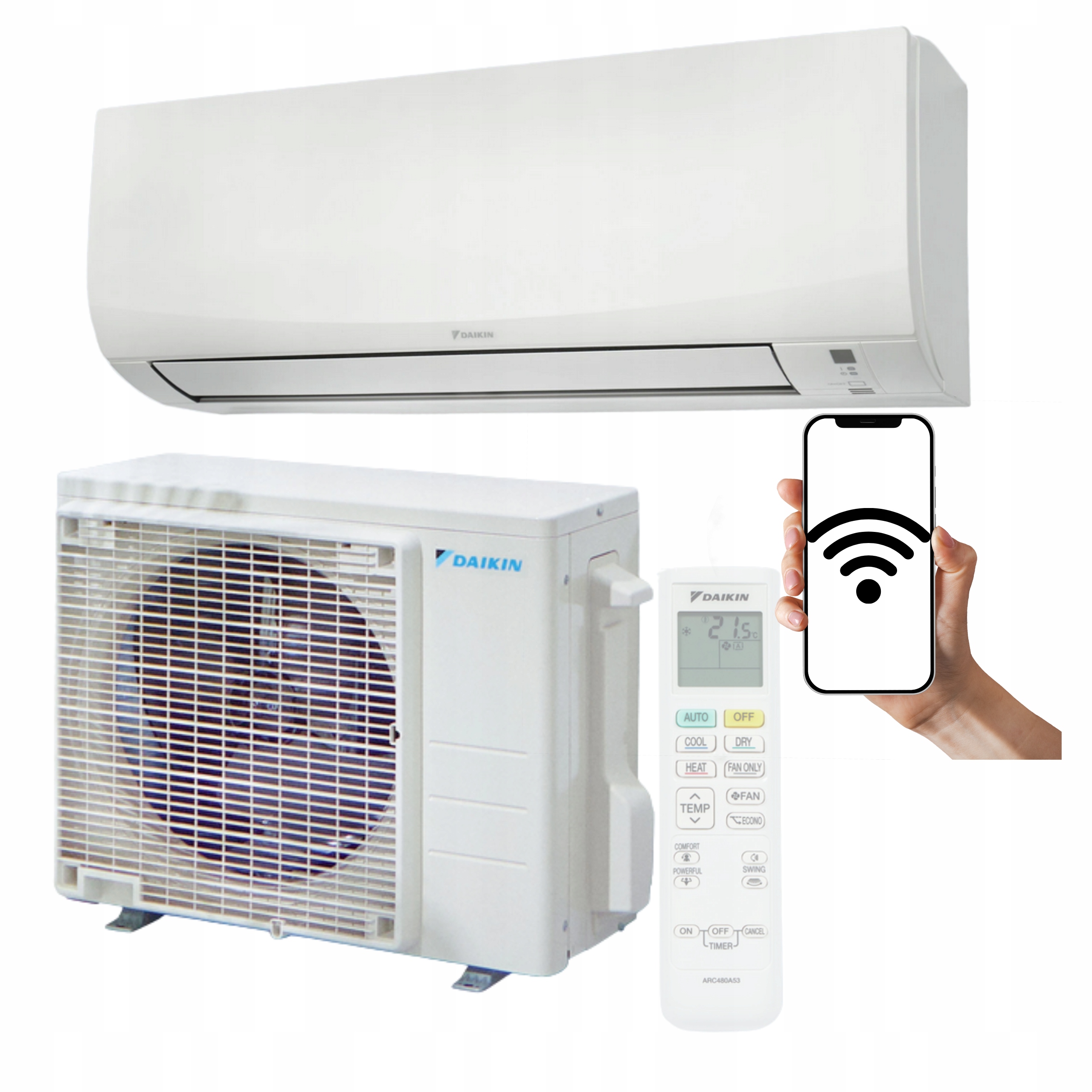 Klimatizace Daikin Sensira 3,3 kW 40 m2 WiFi Výkonná Domácí Klimatizace