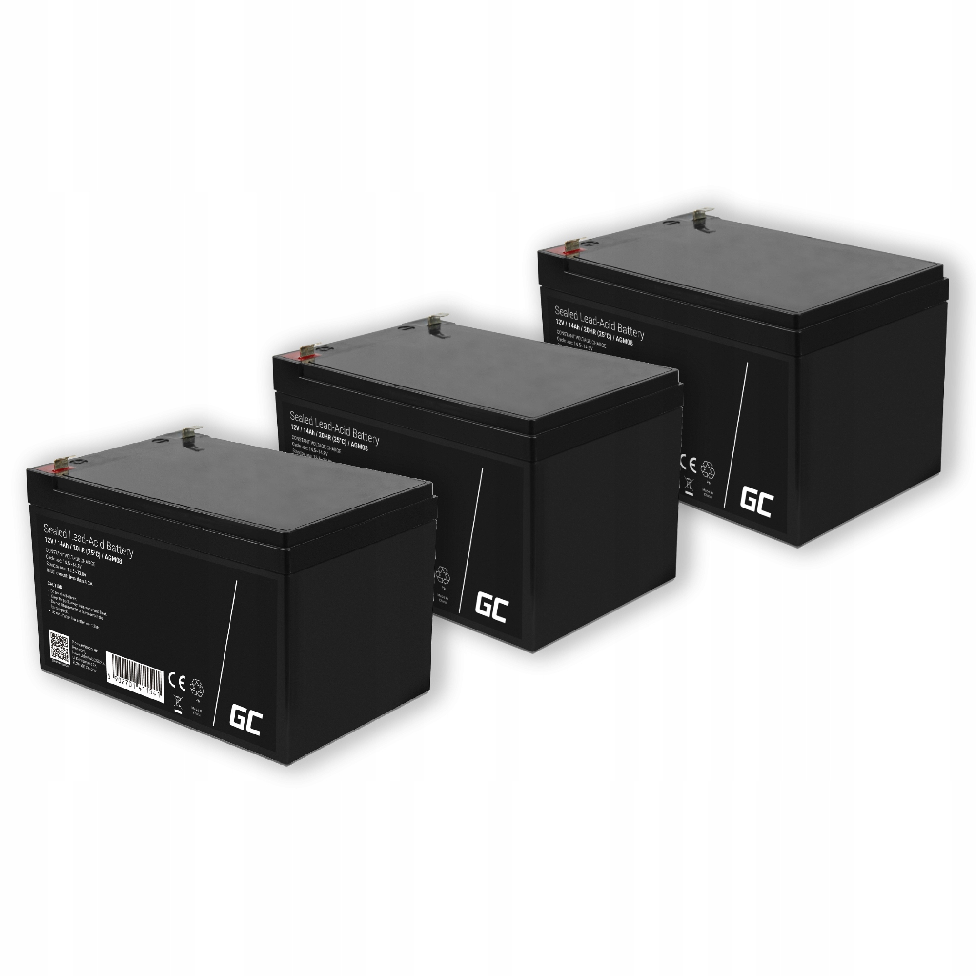 

3x Akumulator Agm 12V do roweru hulajnogi 36V 14ah