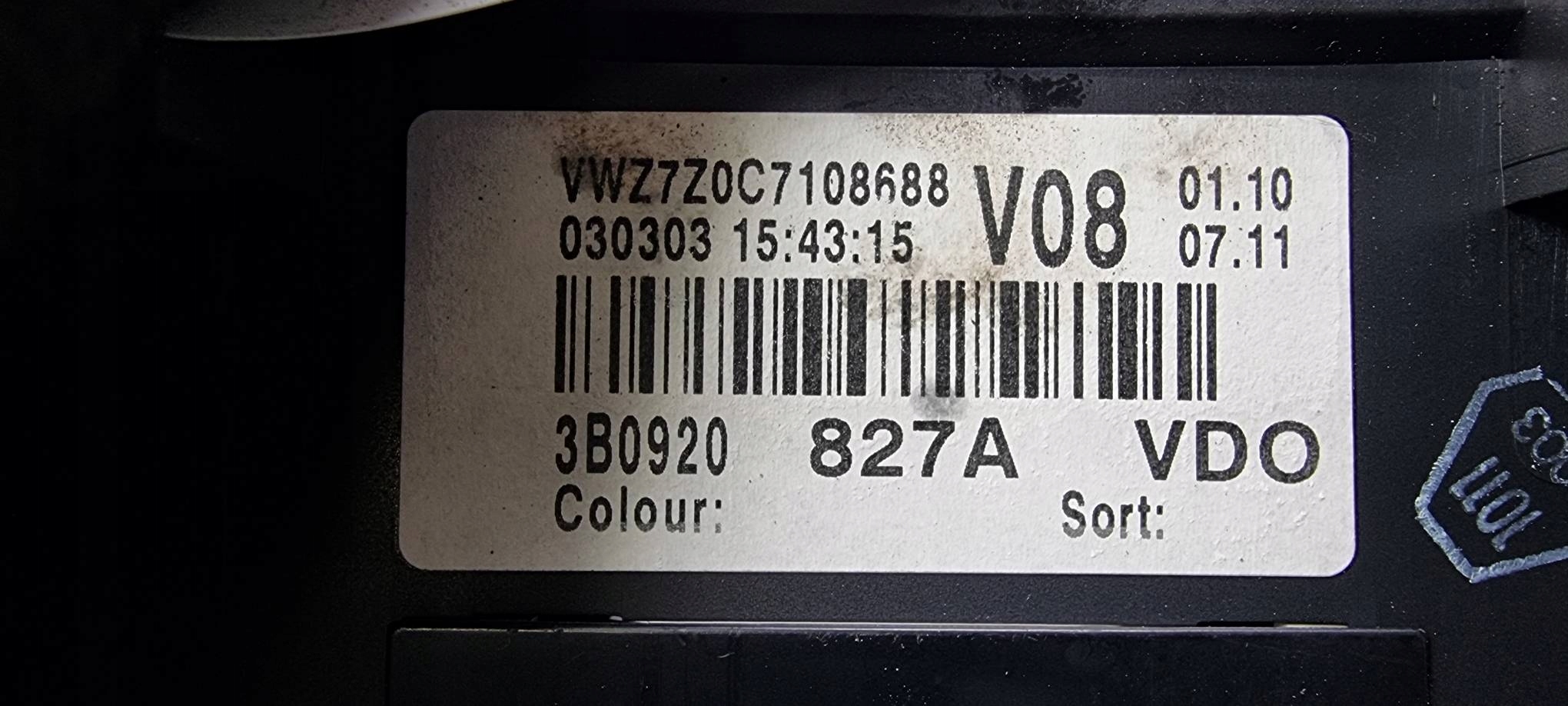 dials clock 110080198002 VOLKSWAGEN PASSAT B5 LIFT