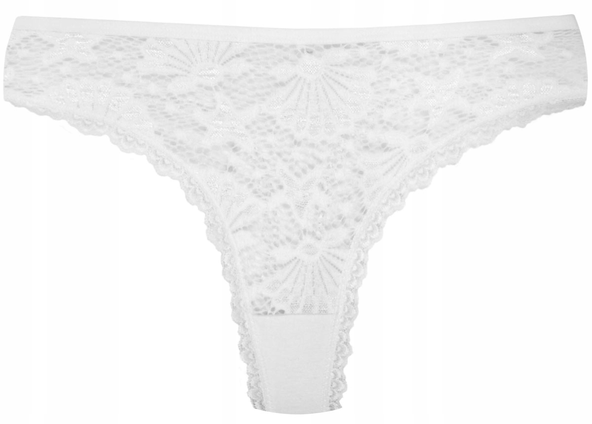 6x STRINGI DAMSKIE BAWEŁNIANE KORONKA Mia L Marka Inna marka