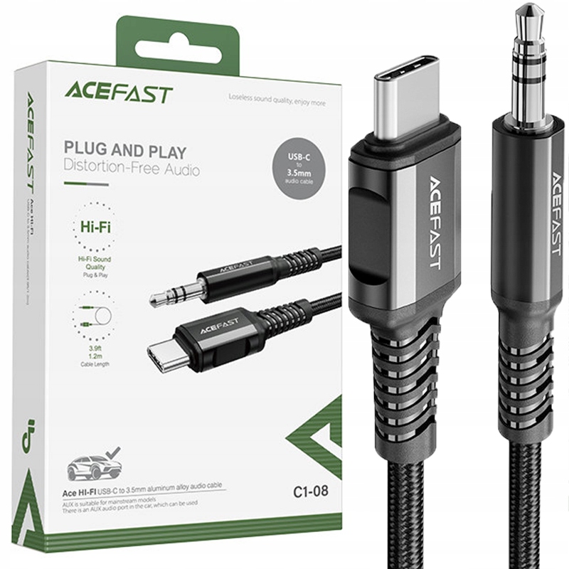 Acefast Audio Kabel Usb-c Pro Telefony 1,2 M Aux Mini Jack Samec Pro Tablety
