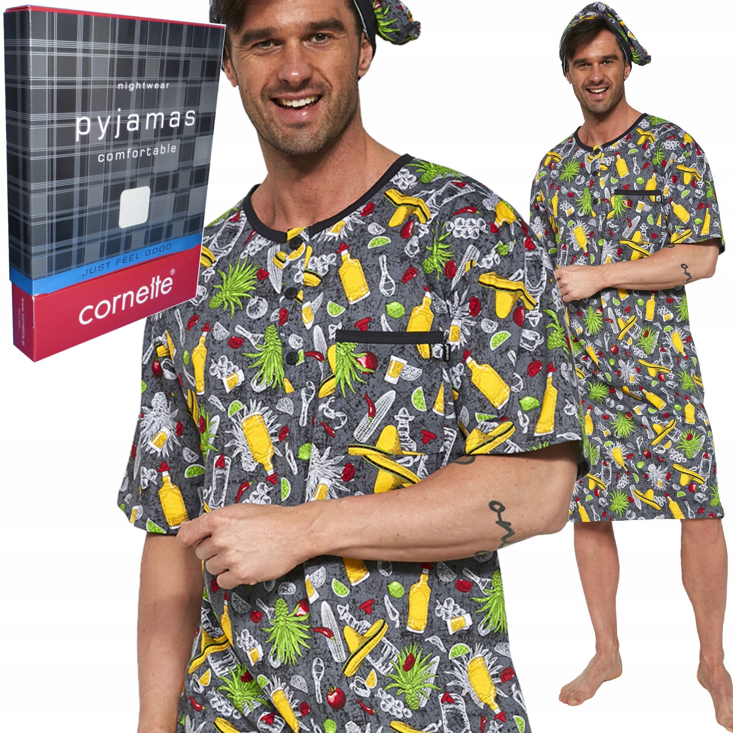 

Cornette koszula kr. ręk. szlafmyca 109/05 mexico