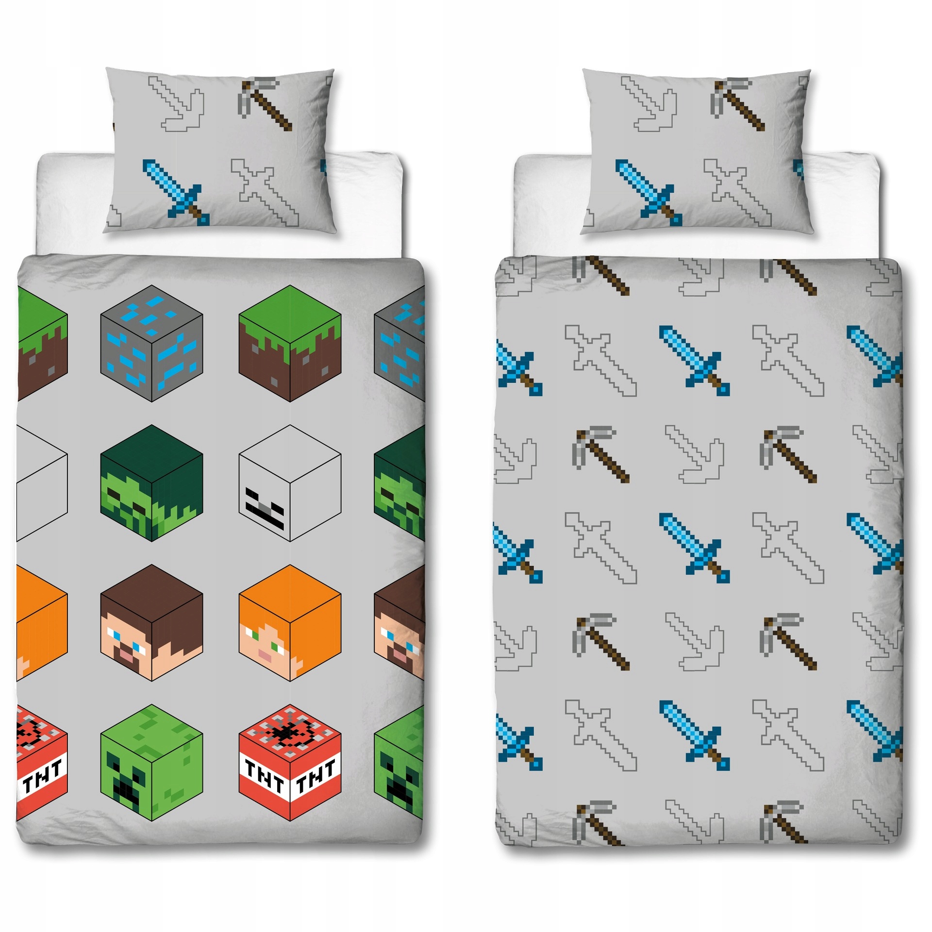 

Pościel Minecraft 140X200 Komplet Poduszka Steve