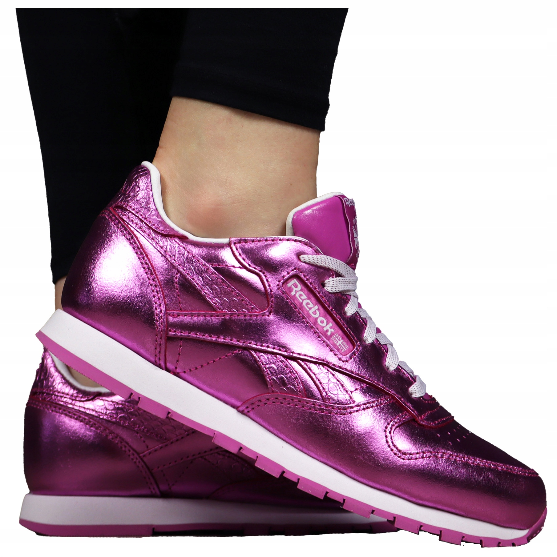 dámské boty Reebok Kožené Unikát z kůže sportovní tenisky Metalické