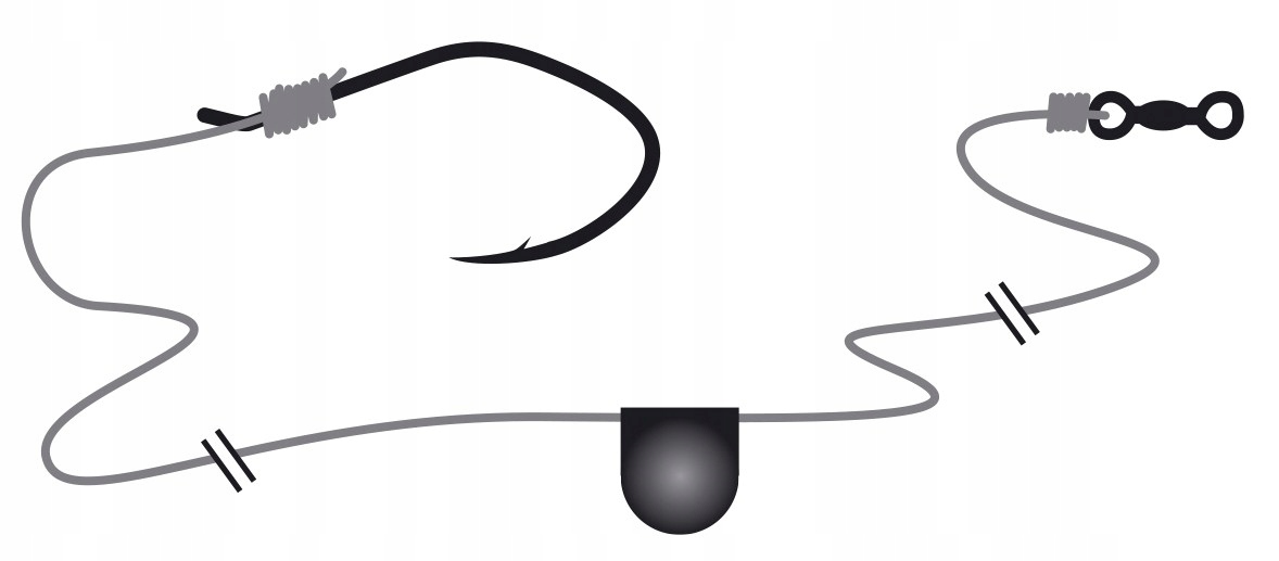 

gotowy Przypon Sumowy hak 6/0 Grzechotka Na Suma