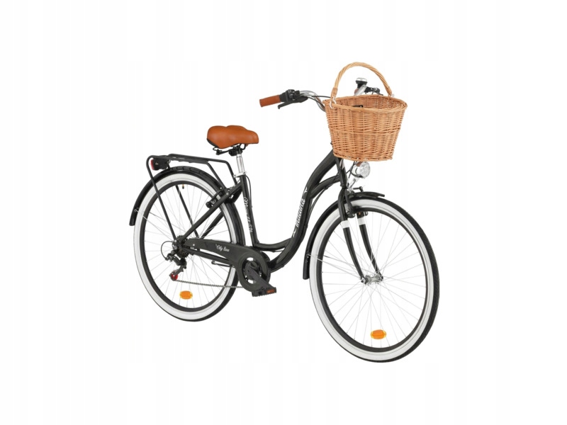 Rower miejski Indiana Moena S7B D17 28 cali damski Koszyk Vögel VKS-505