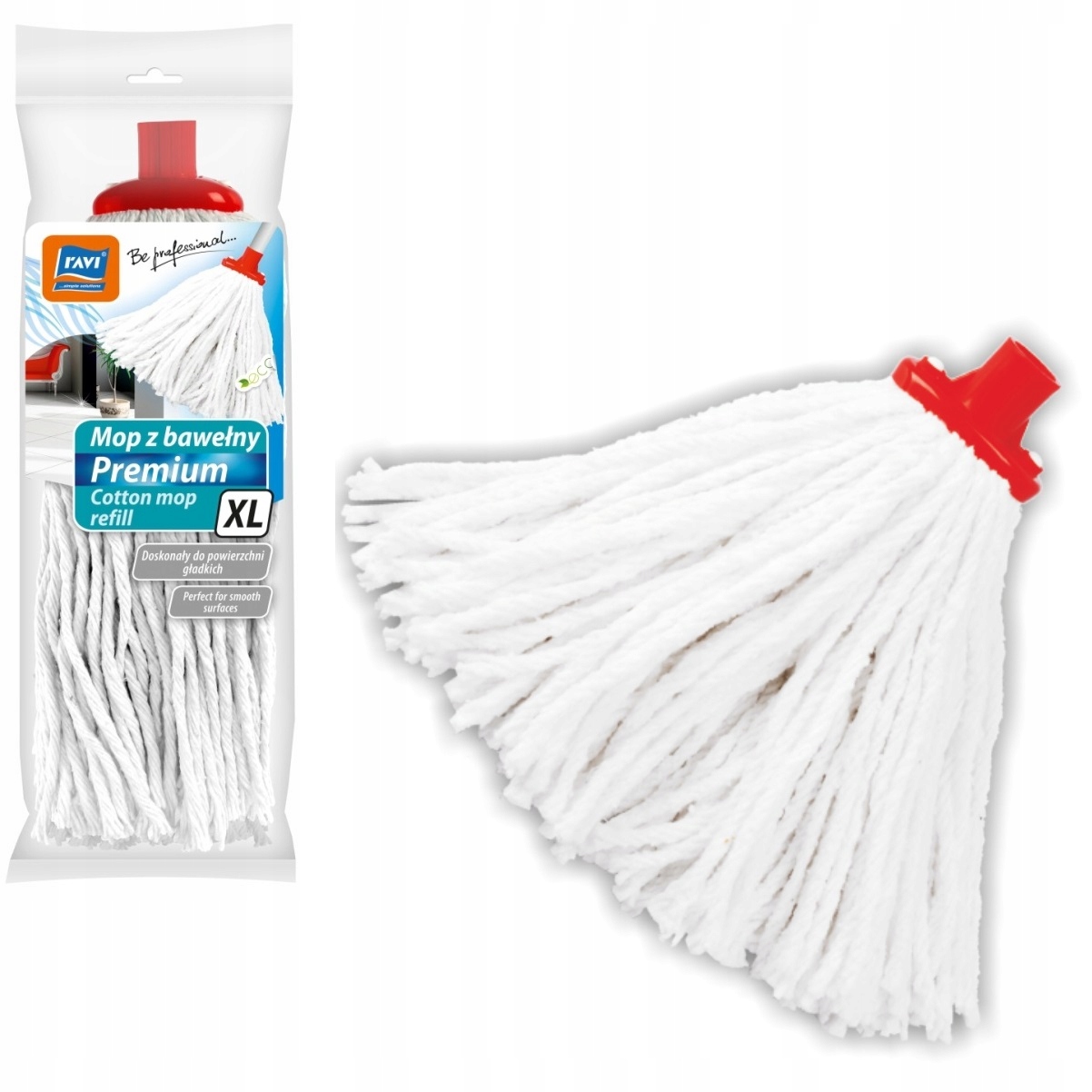 

Końcówka Mop Premium XL Z Naturalnej Bawełny