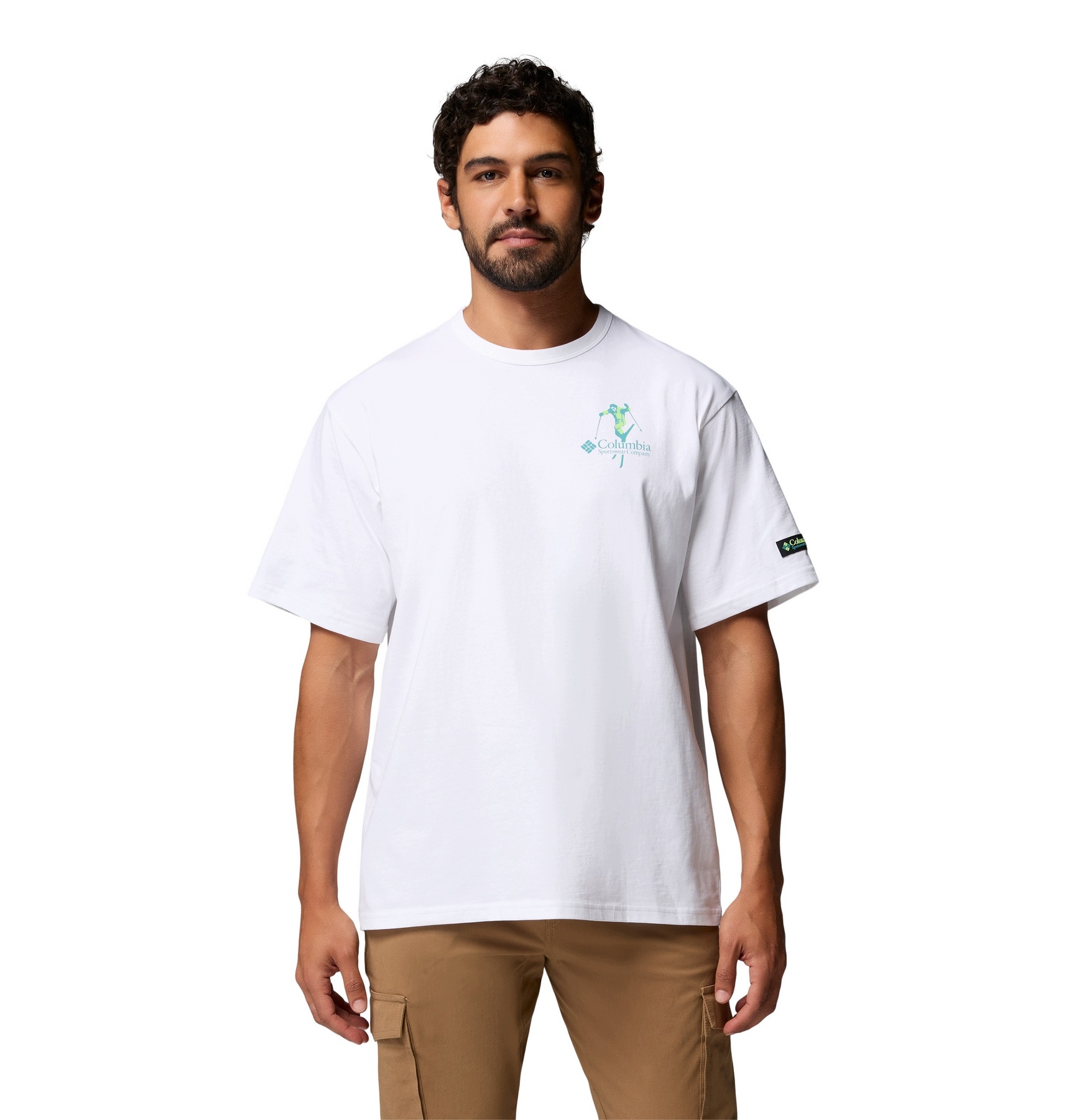 Tričko pánské Columbia Csc Heavyweight Back Graphic bílé 2155041103 vel. XL