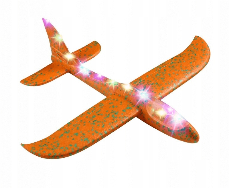 SAMOLOT STYROPIANOWY SZYBOWIEC 47 CM ŚWIECĄCY LED